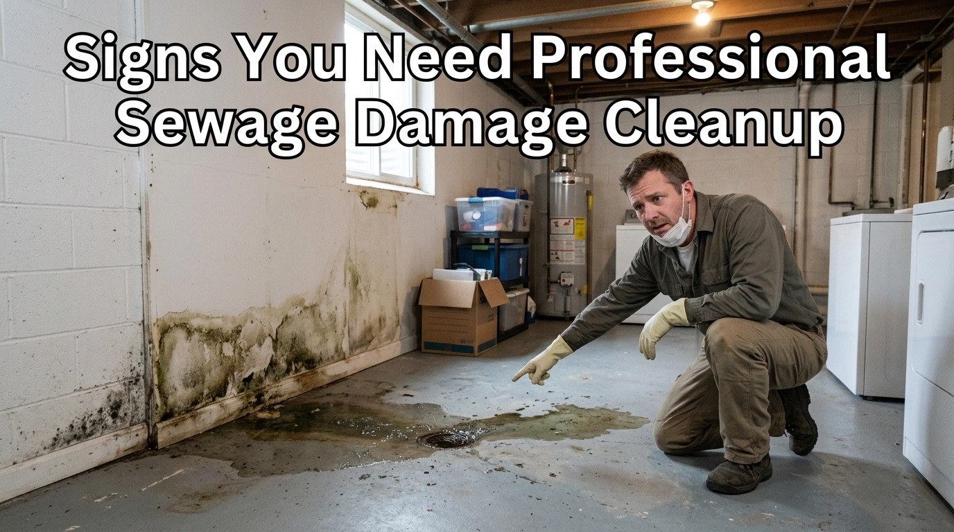Signs You Need Professional Sewage Damage Cleanup